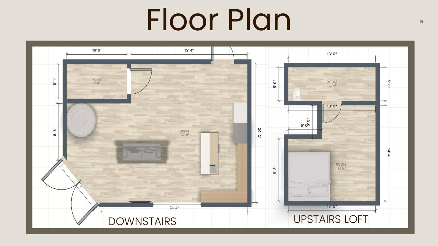 The Chef's Corner presentation slide 5: Floor Plan