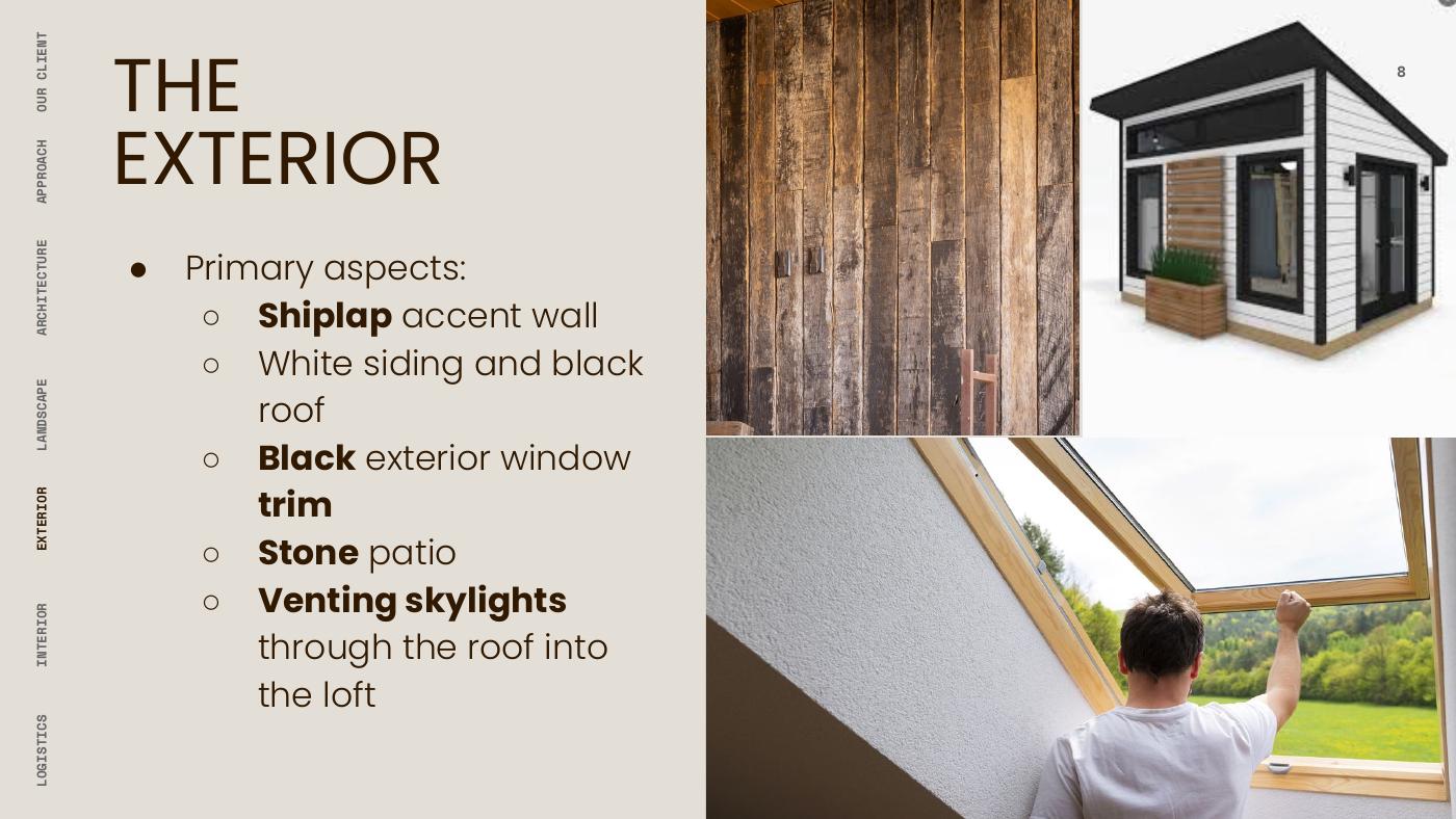 The Chef's Corner presentation slide 8: Interior Concept